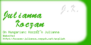 julianna koczan business card